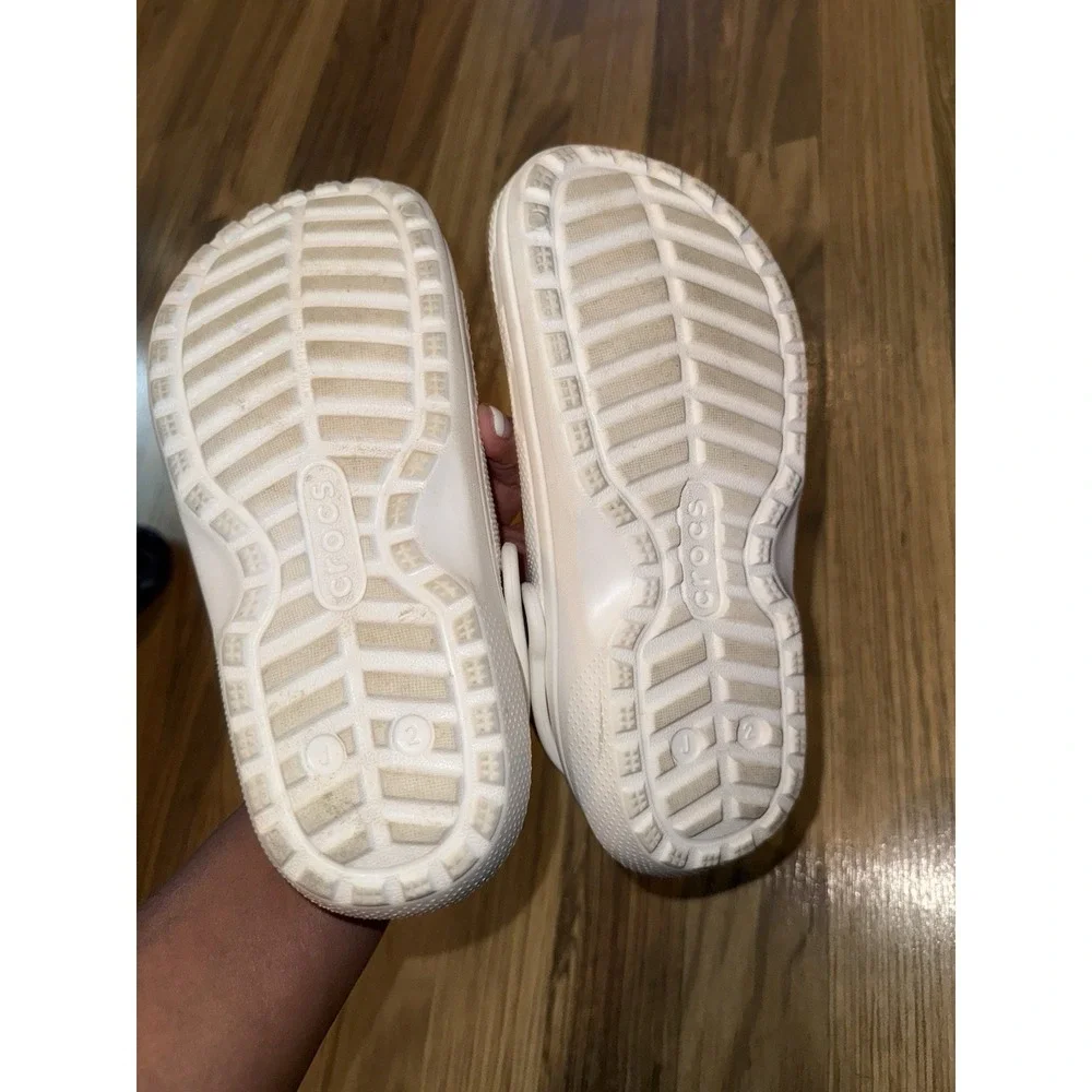 Crocs Boys‎ J2 Fur Lined Rubber Slip On Clog White